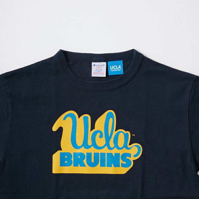 CHAMPION (チャンピオン) T-1011 SHORT SLEEVE T SHIRT UCLA - 370 NAVY プリントT...