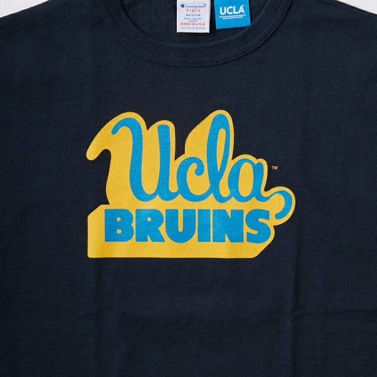 CHAMPION (チャンピオン) T-1011 SHORT SLEEVE T SHIRT UCLA - 370 NAVY プリントT...