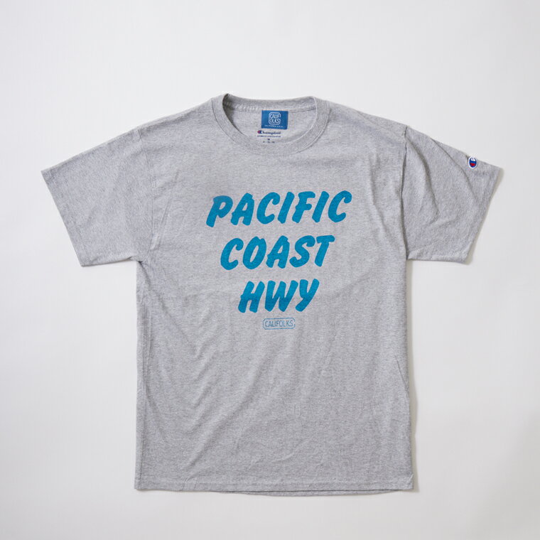 Rakuten - CALIFOLKS (カリフォークス) S/S WORD PRINT CHAMPION 6oz T-SHIRT - PCH_H.GREY Tシャツ メンズ’