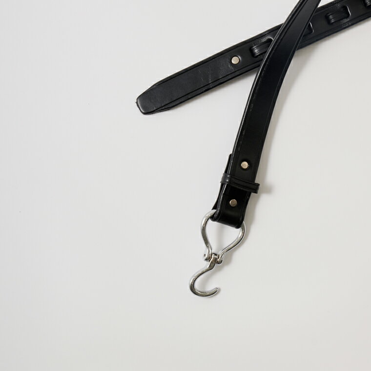 TORY LEATHER (トリーレザー) 1.25 INCH HOOF PICK BELT - BLACK_NICKEL レザーベルト メンズ 2