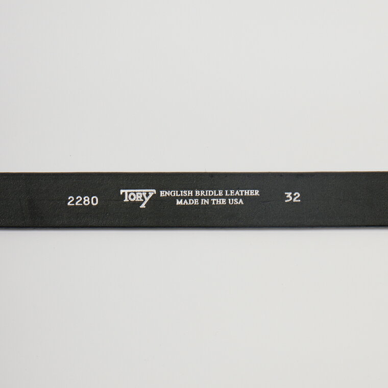 TORY LEATHER (トリーレザー) 1.25 INCH HOOF PICK BELT - BLACK_NICKEL レザーベルト メンズ 3