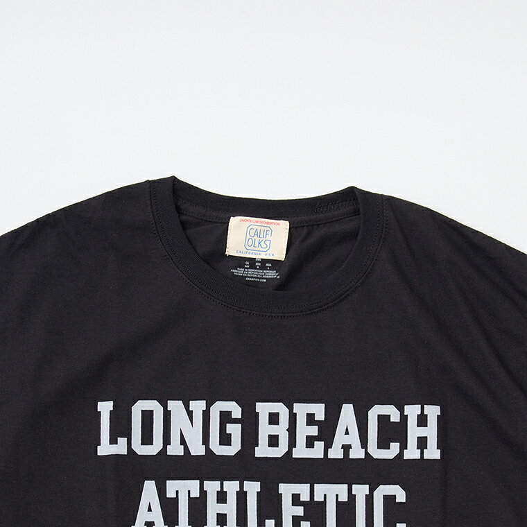CALIFOLKS (カリフォークス) CHAMPION 6oz T SHIRT LONG BEACH ATHLETIC - BLACK ...