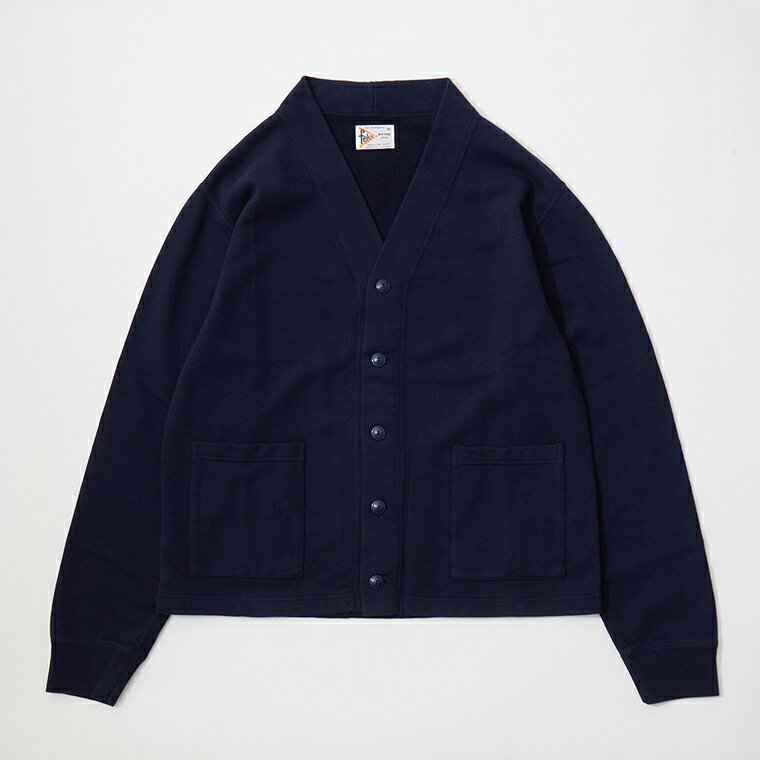 Rakuten - FELCO (フェルコ) CLASSIC FIT 10oz TERRY V NECK BUTTON CARDIGAN - 56 ITALIAN NAVY スウェット カーディガン メンズ
