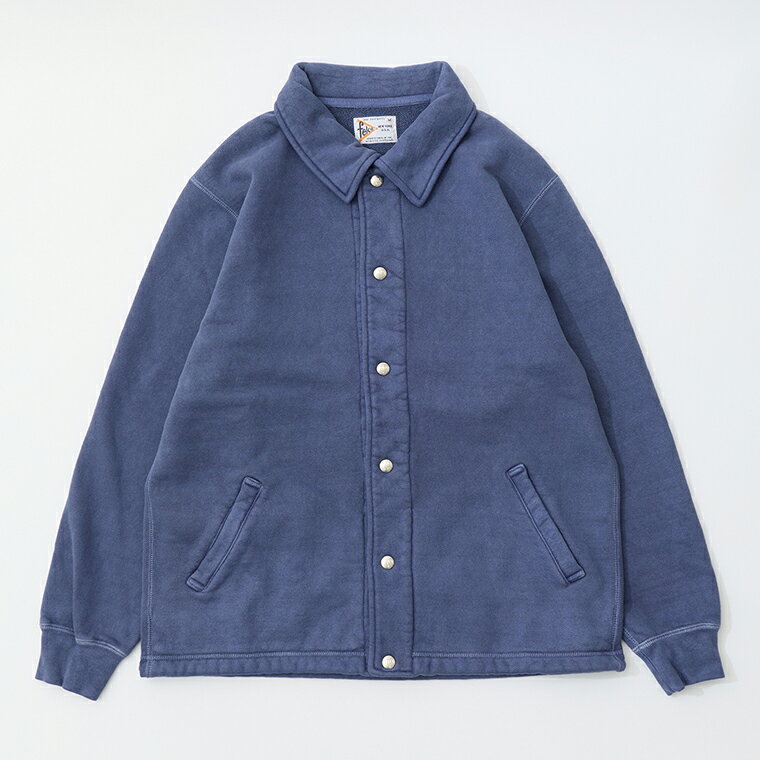 Rakuten - FELCO (フェルコ) CLASSIC FIT COACH JACKET 16oz HEAVY WEIGHT TERRY - PGR NAVY コーチジャケット メンズ