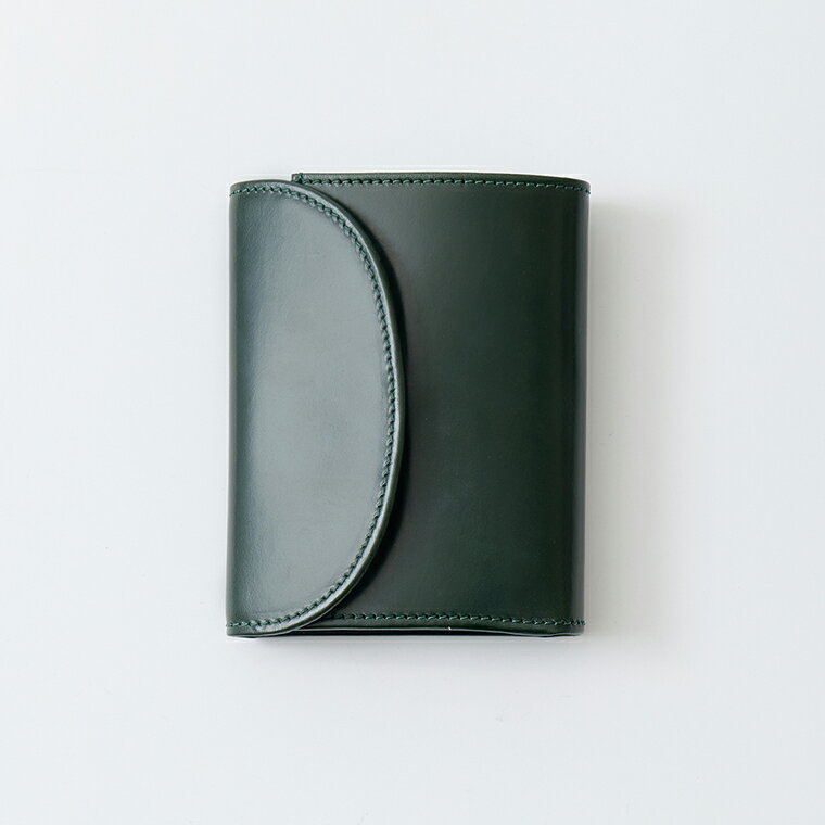 U, 吉 - BEORMA LEATHER COMPANY (ベオーマレザーカンパニー) BRIDLE LEATHER 3 FOLD WALLET - GREEN ブライドルレザー 3つ折り財布