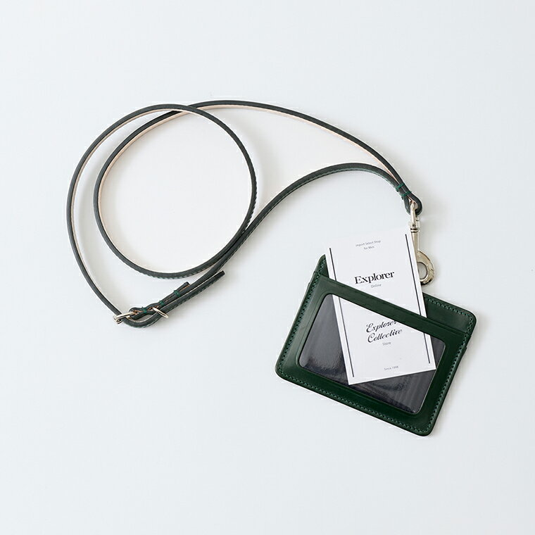 Rakuten - BEORMA LEATHER COMPANY (ベオーマレザーカンパニー) BRIDLE LEATHER ID CARD HOLDER - GREEN ブライドルレザー ID カードホルダー