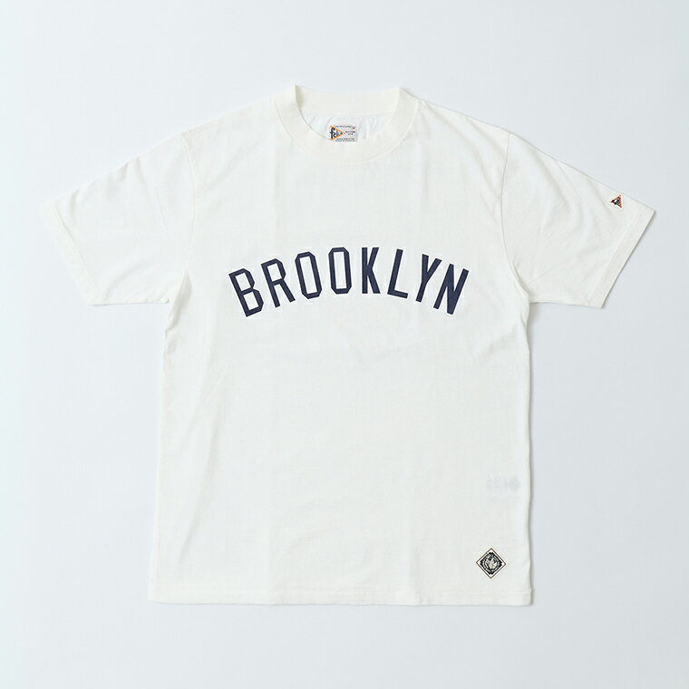 Rakuten - FELCO (フェルコ) S/S HI CREW TEE 5oz 30SINGLE CALIFORNIA JERSEY BROOKLYN ROYAL GIANTS - WHITE NAVY PRINT ニグロリーグ Tシャツ メンズ