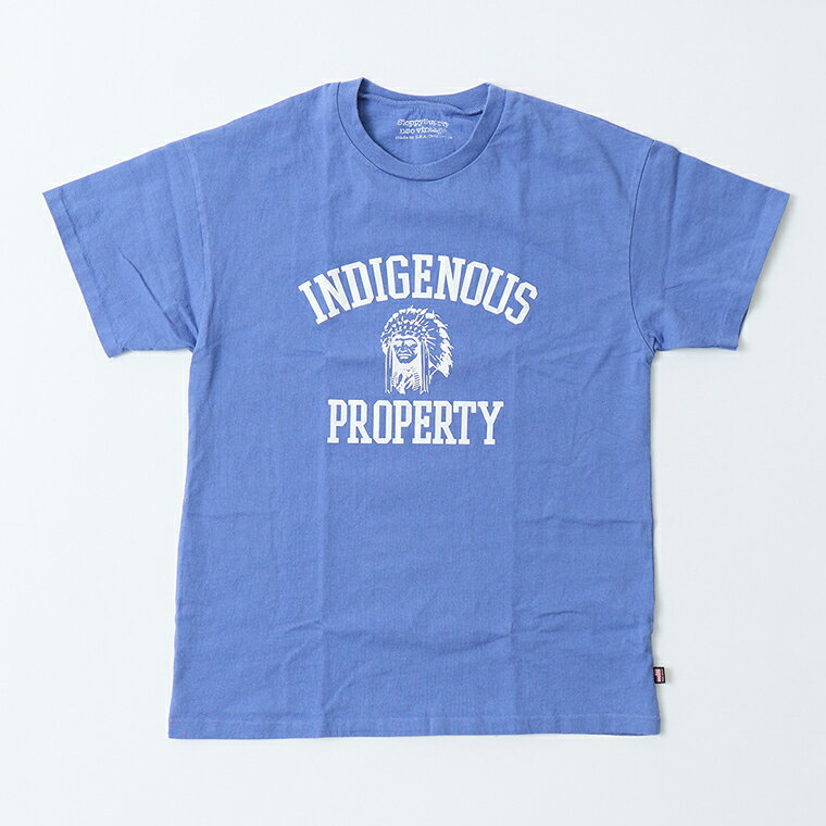 SLOPPY SUPPLY (スラッピーサプライ) NEO VINTAGE S/S PRINT TEE INDIGENOUS - BLUE アメリカ製 Tシャツ メンズ