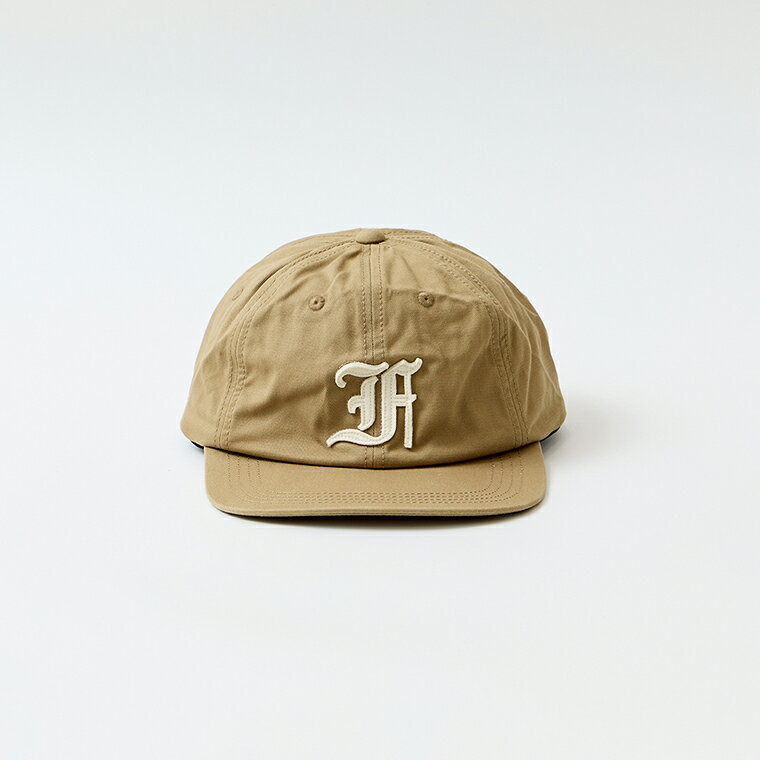 FELCO (フェルコ) NEW SHAPE TWILL STONE WASHED BB CAP W/OLD FONT "F" FELT - REAL KHAKI KHAKI STITCH_F_NATURAL ベースボールキャップ メンズ レディース