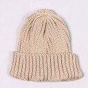 HIGHLAND 2000 (ハイランド2000) 2×1 COTTON SHORT WATCH CAP - OATMEAL コットン ニットキャップ