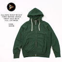 FELCO (フェルコ) 16oz NEW HEAVY WEIGHT TERRY INVERSE WEAVE SWEAT HIGH NECK FULL ZIP PARKA - DK GREEN パーカー メンズ’