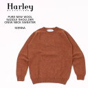 HARLEY OF SCOTLAND (ハーレーオブスコットランド) PURE NEW WOOL SADDLE SHOULDER CREW NECK SWEATER - SIENNA