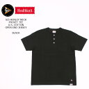 FELCO×HEALTHKNIT (フェルコ×ヘルスニット) S/S HENLEY NECK POCKET-T U.S.COTTON OPEN END JERSEY - BLACK ヘンリーネックTシャツ メンズ