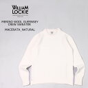 WILLIAM LOCKIE (ウィリアム ロッキー) MERINO WOOL GUERNSEY CREW SWEATER - MACERATA NATURAL’