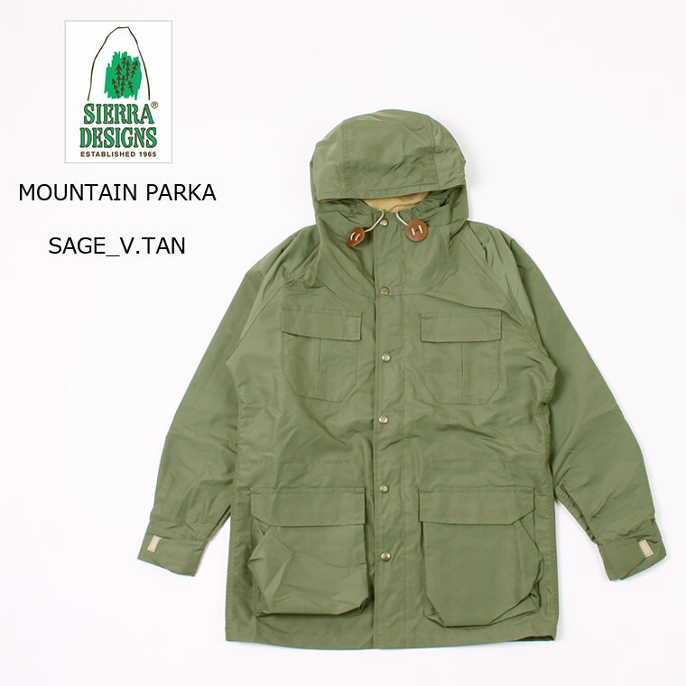 SIERRA DESIGNS (シェラ デザインズ) MOUNTAIN PARKA - SAGE_V.TAN マウンテンパーカー メンズ