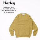 HARLEY OF SCOTLAND (ハーレーオブスコットランド) PURE NEW WOOL SADDLE SHOULDER CREW NECK SWEATER - AUTUMN CRISP ニット セーター メンズ