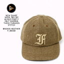 FELCO (tFR) NEW SHAPE WOOL BB CAP W/OLD FONT F FELT WAPPEN THICK THREADS STITCH - BROWN HEATHER_F BEIGE x[X{[Lbv Y fB[X