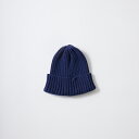 HIGHLAND 2000 (ハイランド2000) 2×1 COTTON SHORT WATCH CAP - MARINE コットン ニットキャップ