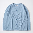 FELCO (フェルコ) L/S BINDER V NECK CARDIGAN W/POCKET 7oz 18SINGLE JERSEY - VINTAGE_WASH_SAX カーディガン メンズ