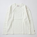 FELCO (フェルコ) L/S BINDER NECK CREW POCKET T 7oz 18 SINGLE JERSEY - WHITE ロンT メンズ