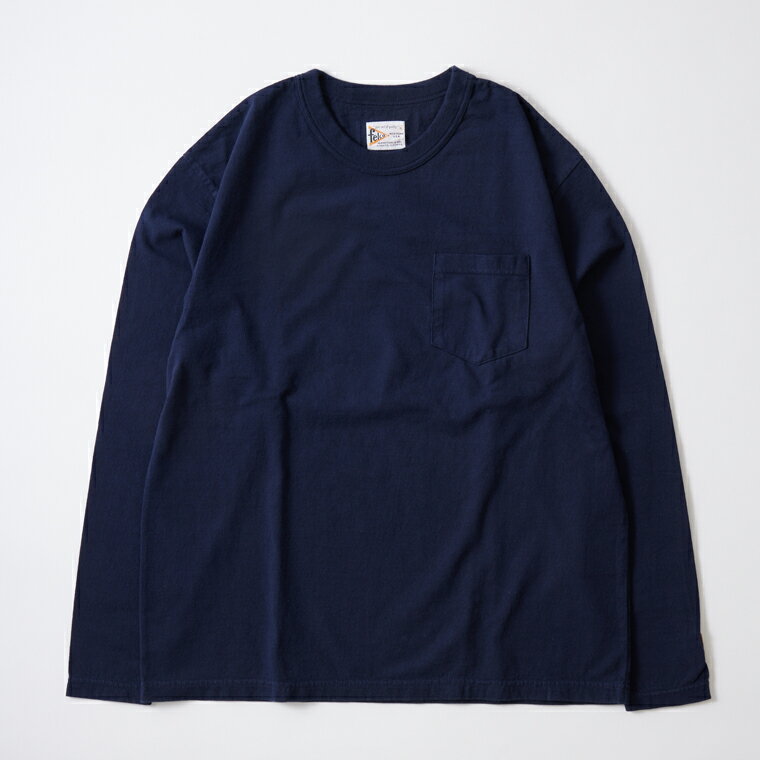 FELCO (フェルコ) L/S BINDER NECK CREW POCKET T 7oz 18 SINGLE JERSEY - ITALIAN_NAVY ロンT メンズ