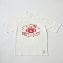 【FELCOカレッジTフェア 先着100名様 条件付 トートバッグプレゼント】FELCO (フェルコ) H/S FOOTBALL TEE CORNELL UNIVERSITY - WHITE カレッジプリント Tシャツ メンズ