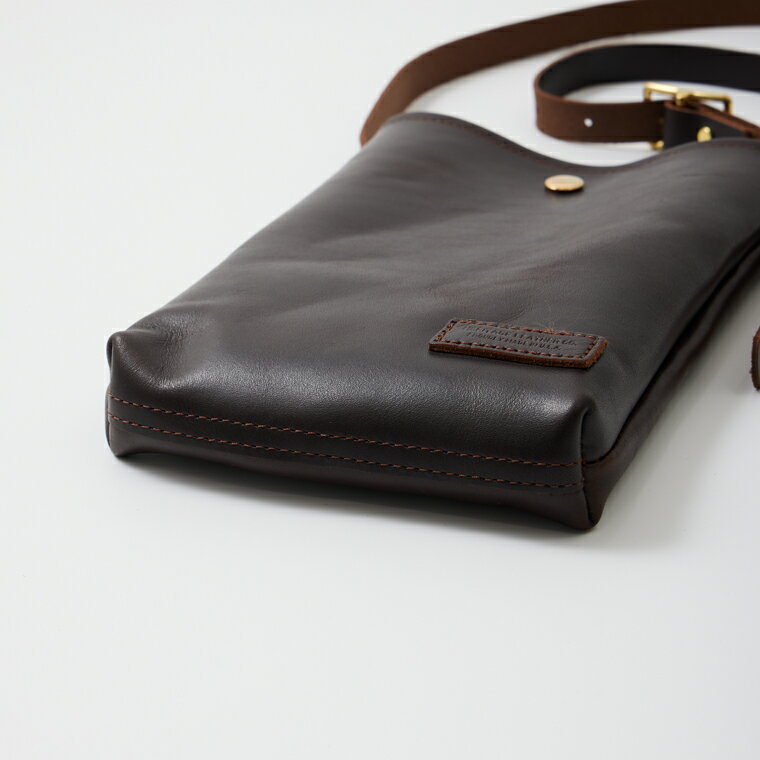 HERITAGE LEATHER (ヘリテイジレザー) LEATHER SACOCHE BAG - BROWN LATIGO Explorer別注レザー サコッシュ メンズ 3