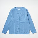 【セール】FELCO (フェルコ) L/S BINDER V NECK CARDIGAN W/POCKET 7oz 16SINGLE RUFFY JERSEY - PG ROYAL カーディガン メンズ