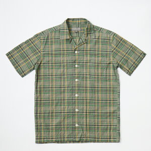 EMPIRE & SONS (エンパイア アンド サンズ) S/S CLASSIC CAMP SHIRT - #5 GREEN CHECK 半袖 キャンプシャツ メンズ