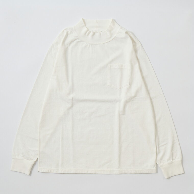 Rakuten - FELCO (フェルコ) L/S MOCK NECK POCKET T 7oz 18 SINGLE JERSEY - WHITE ロンT メンズ