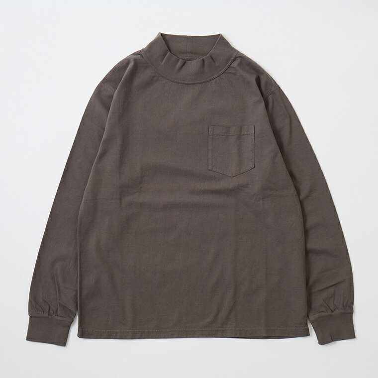 FELCO (フェルコ) L/S MOCK NECK POCKET T 7oz 18 SINGLE JERSEY - CHARCOAL ロンT メンズ