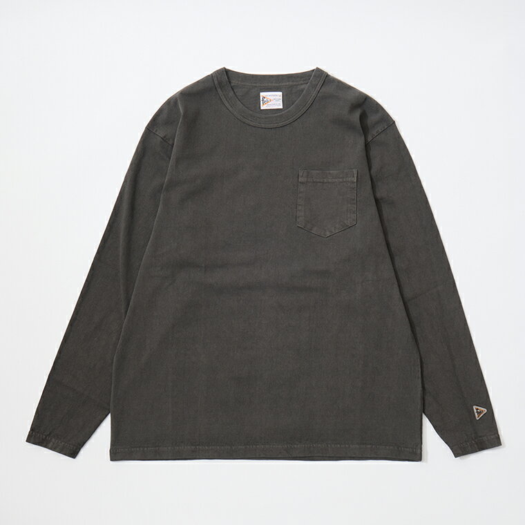 Rakuten - FELCO (フェルコ) L/S BINDER NECK CREW POCKET T 7oz 16SINGLE RUFFY JERSEY - PGR BLACK ロンT メンズ