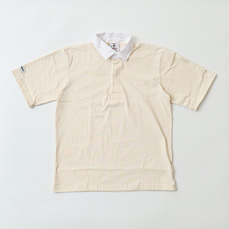 Rakuten - BARBARIAN (バーバリアン) S/S LIGHT WEIGHT RUGBY SOLID SHIRT - IVORY ラガーシャツ メンズ