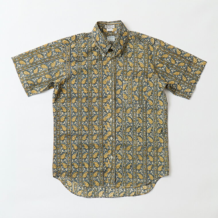 WORKERS (ワーカーズ) SHORT SLEEVE MODIFIED BD INDIA BLOCK PRINT - PAISLEY 半袖ボタンダウンシャツ メンズ