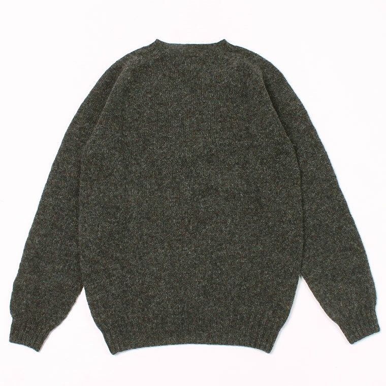 HARLEY OF SCOTLAND (ハーレーオブスコットランド) PURE NEW WOOL SADDLE SHOULDER CREW NECK SWEATER - SMOULDER 2