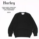 HARLEY OF SCOTLAND (ハーレーオブスコットランド) CREW NECK SWEATER 90 MERINO WOOL 10 CASHMERE - NERO