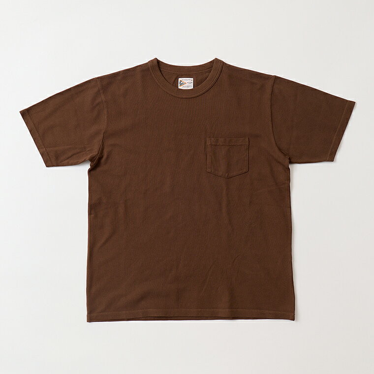 Rakuten - FELCO (フェルコ) S/S PIQUE POCKET CREW T 40/2 PIQUE - D.BROWN ピケ Tシャツ メンズ