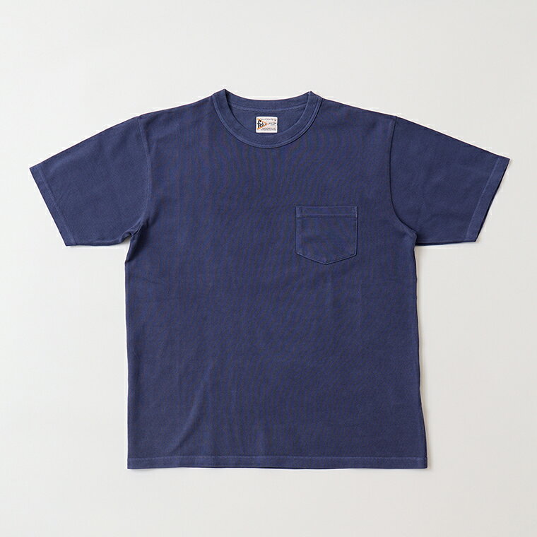 FELCO (フェルコ) S/S PIQUE POCKET CREW T 40/2 PIQUE - PGR NAVY ピケ Tシャツ メンズ