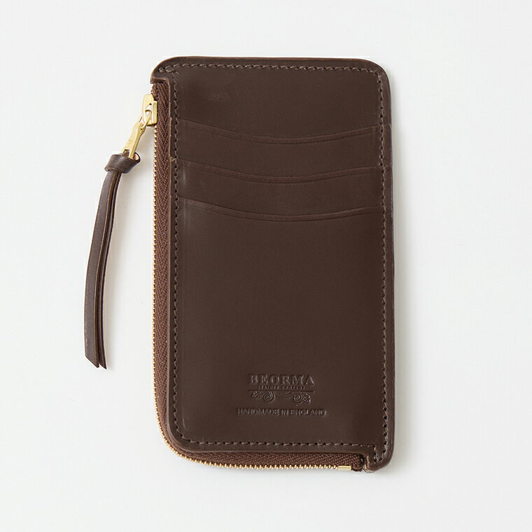 Rakuten - BEORMA LEATHER COMPANY (ベオーマレザーカンパニー) BRIDLE LEATHER FRAGMENT CASE - DK BROWN ブライドルレザー 小銭入れ付きカードケース
