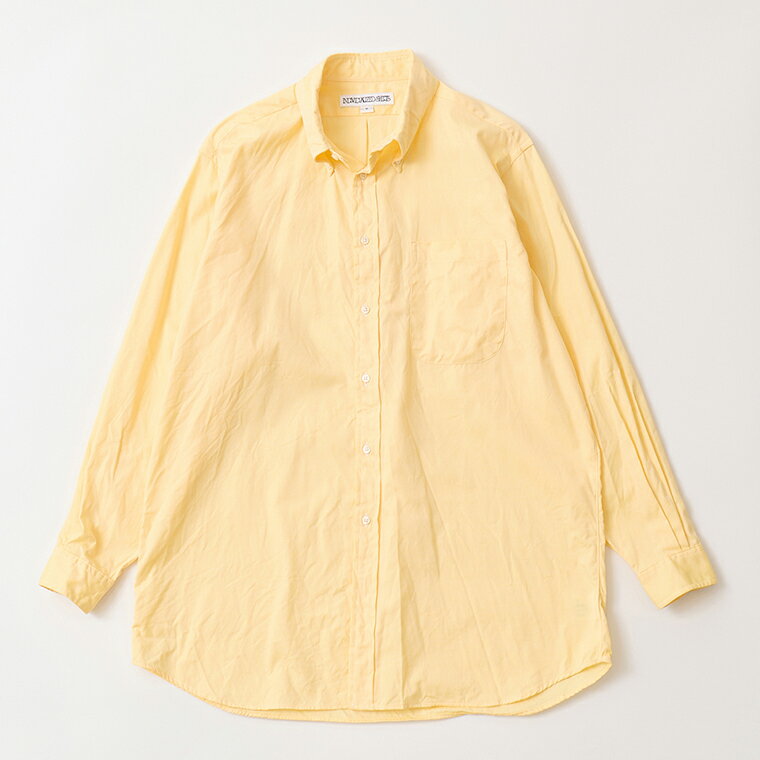 Rakuten - INDIVIDUALIZED SHIRTS (インディビジュアライズドシャツ) WIDE SLEEVE L/S BD PINPOINT OXFORD SHIRT - YELLOW Explorer別注 ボタンダウンシャツ メンズ