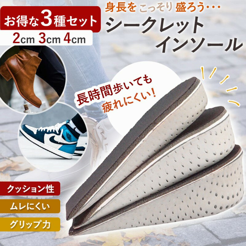 シークレットインソール 3種類セット 2cm 3cm 4cm