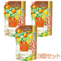 【まとめ買い】柔軟剤 レノア ハピネス 夢ふわタッチ シトラス＆ヴァーベナの香り 詰替用 1400ml 3個セット ナチュラル 静電気抑制 部屋干し 防臭 リラックス