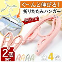 \今だけ10%値引き!/ 2個 セット 折り畳み ハンガー 伸縮 旅行 物干し 携帯 便利 コンパクト 小さい かさばらない 遠征 海外 型崩れ 防止 セーター...