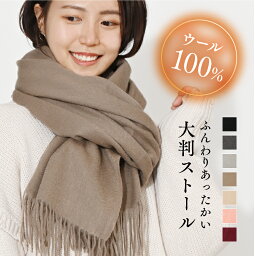 エクレボ マフラー ストール 大判 無地 薄手 マフラー ウール wool 100％ 起毛 大判ストール レディース メンズ 柄 あったかい メール便 送料無料