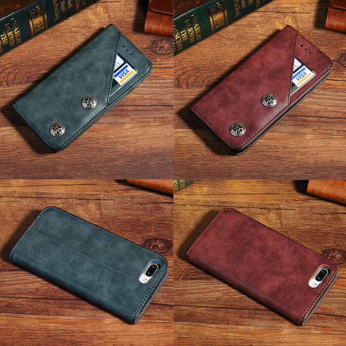 iPhoneケース カシメ付きレザー調 | 多機種対応 iPhoneSE2 第2世代 iPhone11 iPhon...