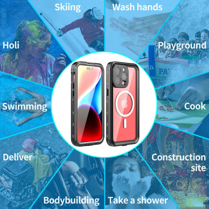 iPhone17e iPhoneケース 防水ケース iPhone16e iPhone17 多機種対応 全面保護 レジ...