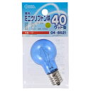 白熱電球 口金E17 クリプトン球 【納期約2週間・ご注文単位5個】LB-PS3740K-DC 昼光ミニクリプント球（40W相当/クリア/PS-35/E17） OHM（オーム電機） 1