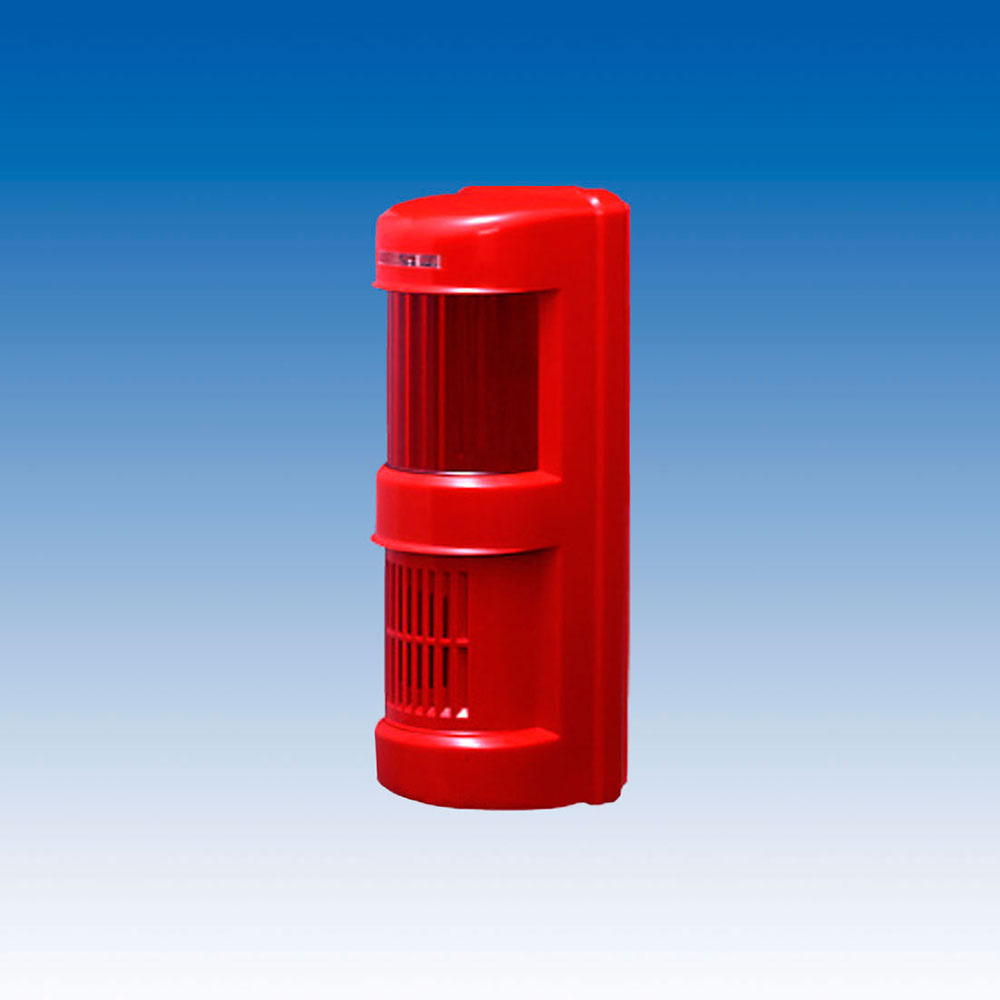 セキュリティシステム 受信機 RXF-25R_サイレン・フラッシュ付き受信機（4周波切替対応型） 赤色仕様_TAKEX（竹中エンジニアリング）