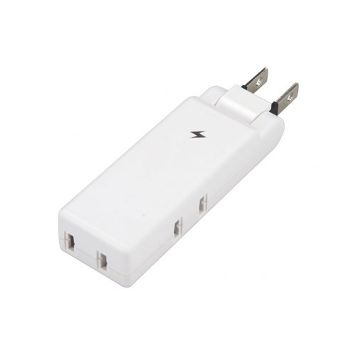 樂天商城 - 電源タップ アダプター 3個口 Y02CMK300WH 雷ガード付極小コーナータップ3個口ホワイト YAZAWA(ヤザワコーポレーション）