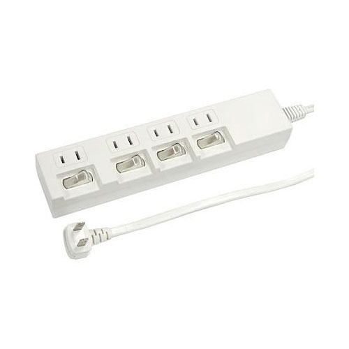 ●コードを抜かずに電源をON/OFFできる、節電に便利な個別スイッチ付きです。●差込口間が広く開いている箇所があるのでACアダプターも楽に接続できます。カラー白コード長(m)2スイッチ個別プラグ形状L型プラグ定格入力125V 15A 合計1500Wまで材質ABS本体サイズ(mm)W40×H210×D31メーカー取寄品